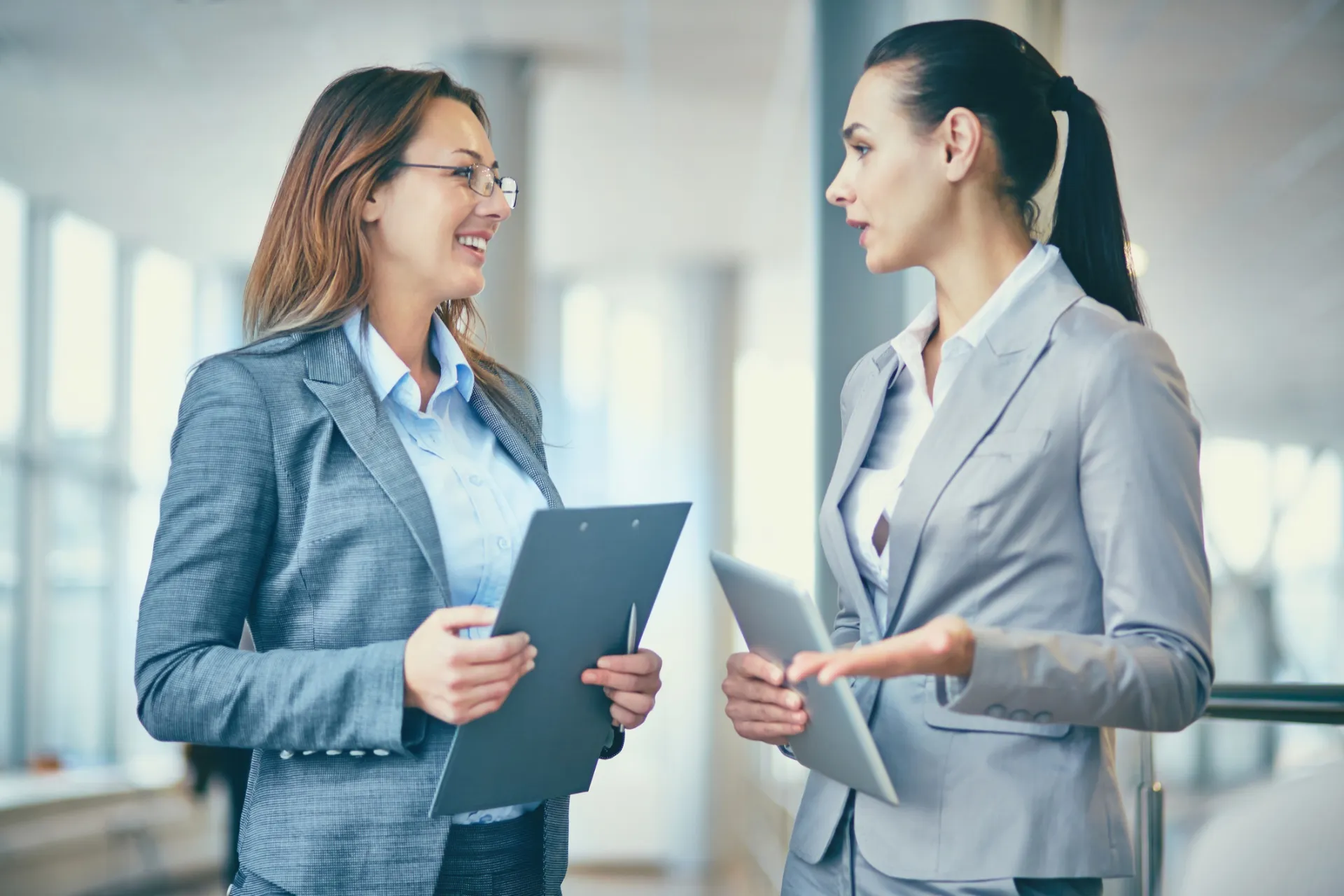 Onsite sales specialists collaborating inside a senior living organization